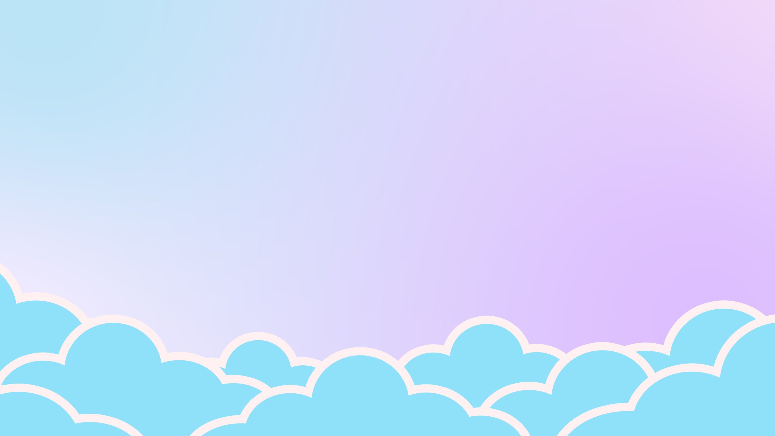 Abstract cartoon cute clouds pastel background